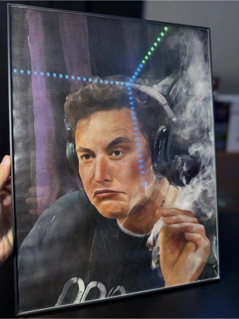 Elon musk Framed Pop Art Portrait
